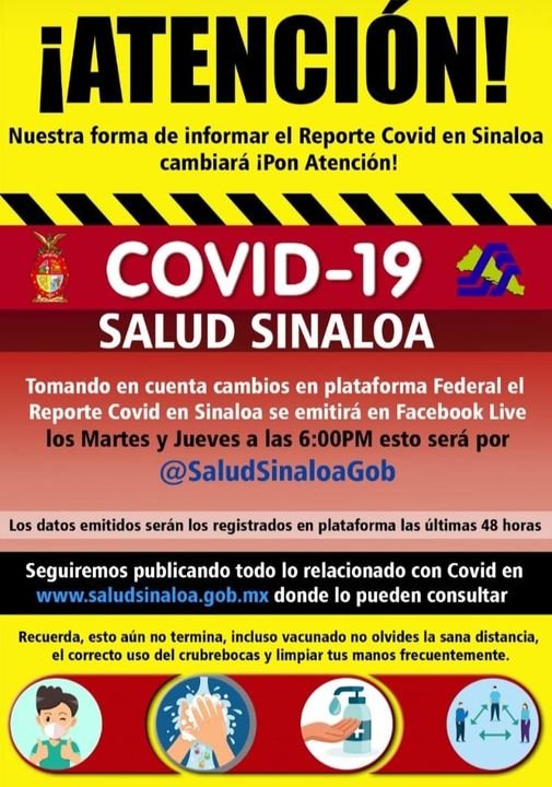Al igual que el gobierno federal, autoridades en Sinaloa ya no darán reportes di