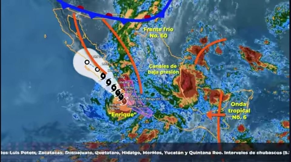 Ante lluvias que podría generar el huracán “Enrique”, Conagua mantiene en vigila