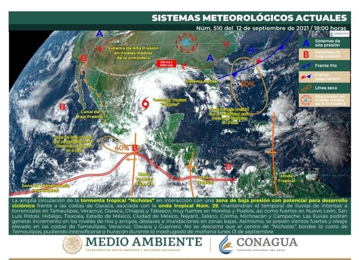 EL SERVICIO METEOROLÓGICO NACIONAL ANUNCIA LLUVIAS Y TEMPERATURAS ALTAS PARA HOY