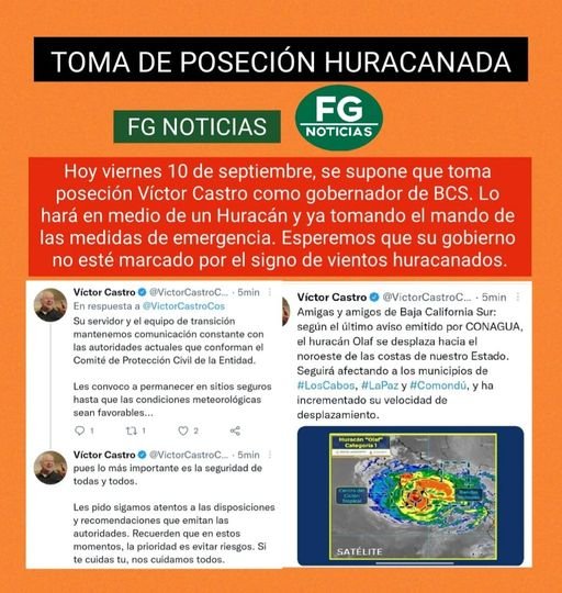 TOMA DE POSECIÓN HURACANADA…