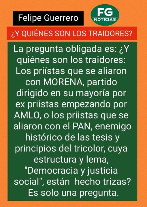 ¿QUIENES SON LOS TRAIDORES?