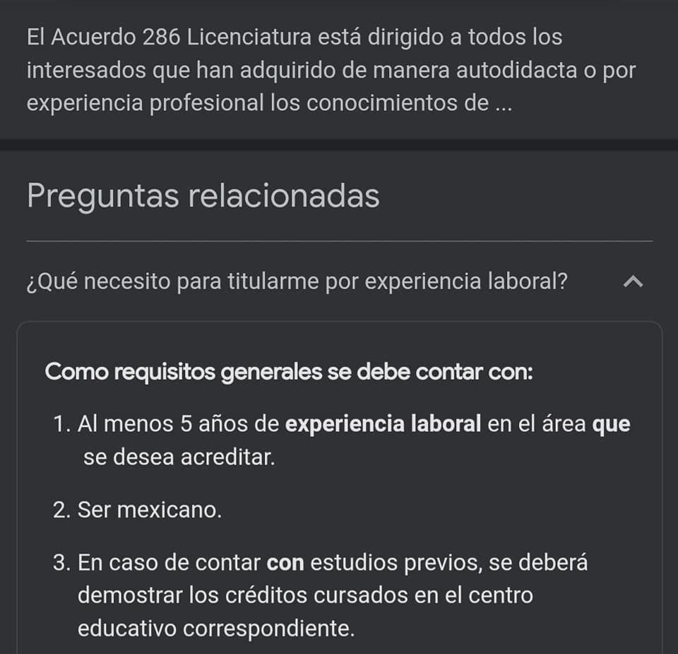 TITULACIÓN POR EXPERIENCIA LABORAL.
 ACUERDO 286 VALIDADO POR LA SEP.
 Para lo