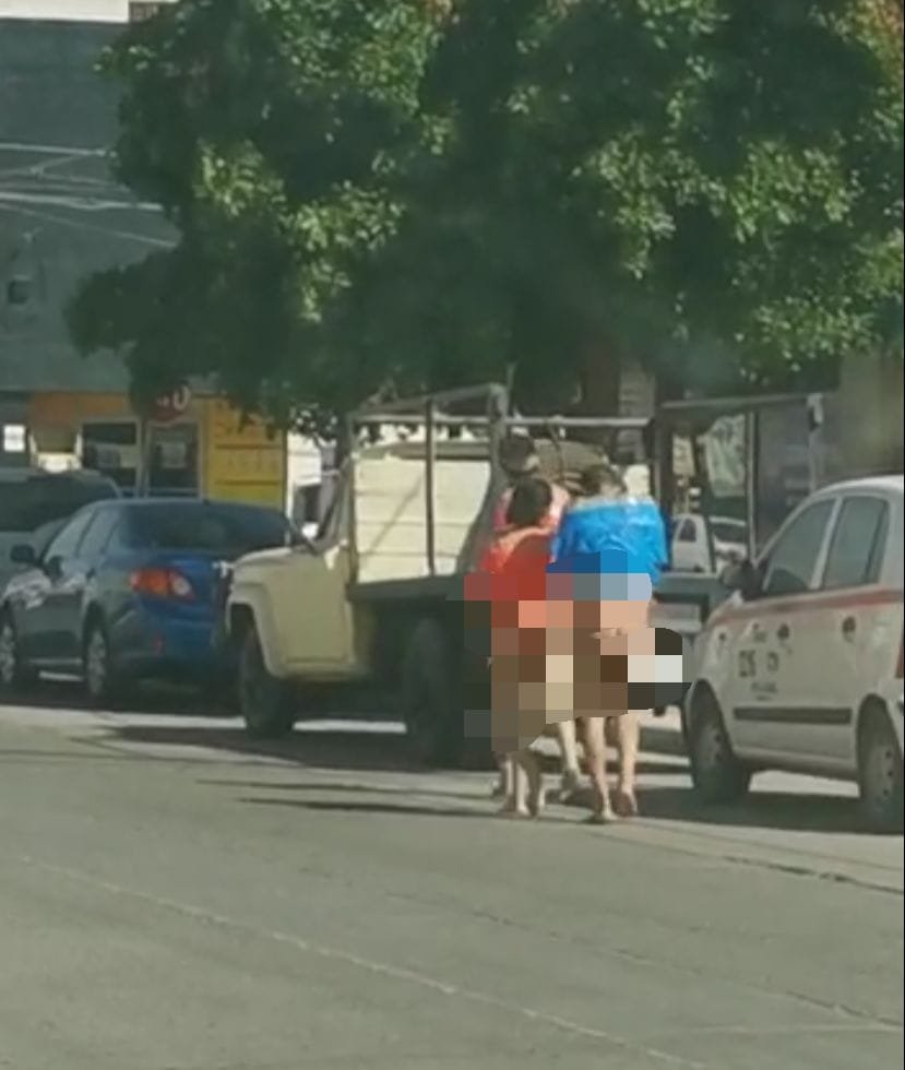 Tras acusarlos de “rateros y chapulines” caminan desnudos por las calles de Guasave