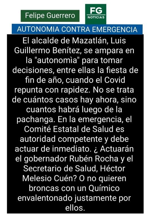 AUTONOMÌA CONTRA EMERGENCIA.