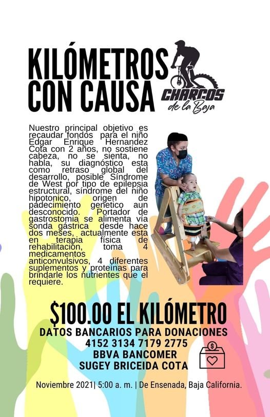 *Charcos de la Baja ruedan para apoyar al pequeño Edgar Enrique*