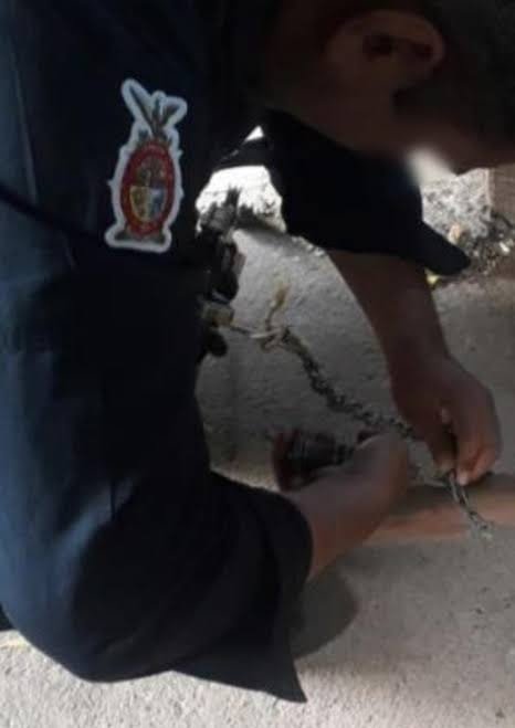 Menor que fue rescatado de un domicilio de Culiacán, donde lo tenían encadenado,