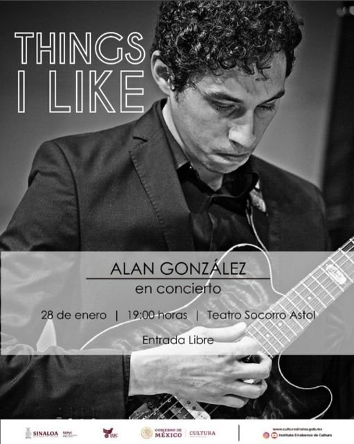 ALAN GONZÁLEZ EN CONCIERTO. ESTE 28 DE ENERO. TEATRO SOCORRO ASTOL EN CULIACÁN