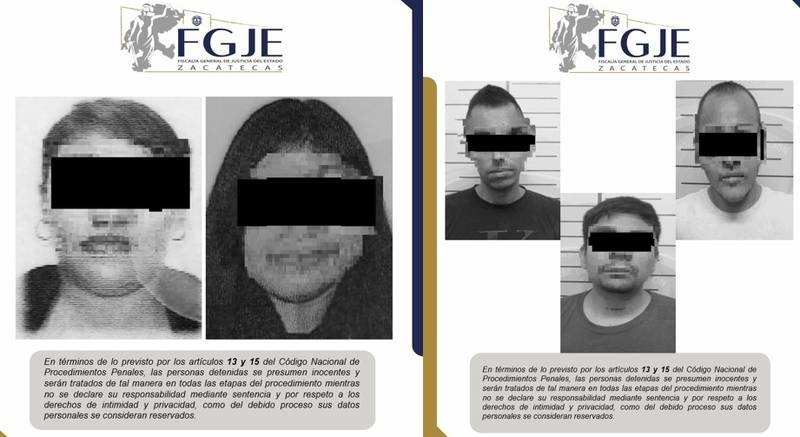 Suman 5 detenidos por el asesinato de 5 estudiantes en Zacatecas