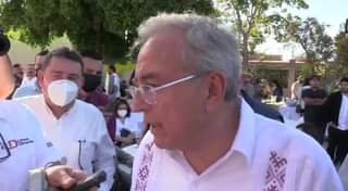 EL GOBERNADOR RUBÉN ROCHA COMENTA QUE HACE CAMPAÑA A FAVOR DE AMLO PARA QUE SI