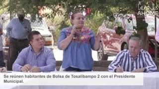 En el Ejido Bolsa de Tosalibampo 2, el alcalde de Ahome, Gerardo Vargas, se co