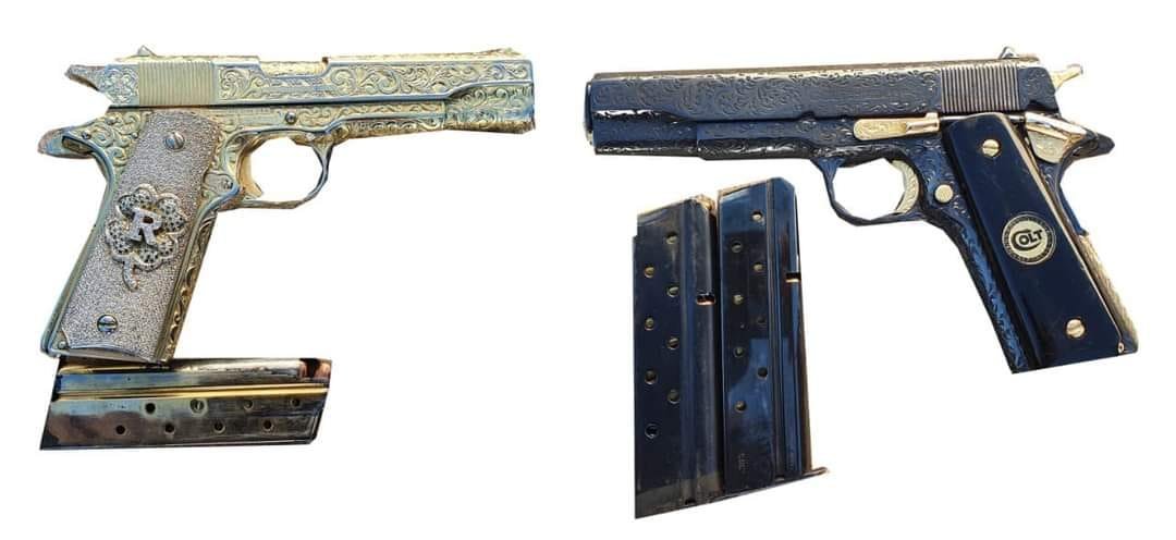 Con fusiles de asalto y armas cortas, tres hombres fueron asegurados por la Poli