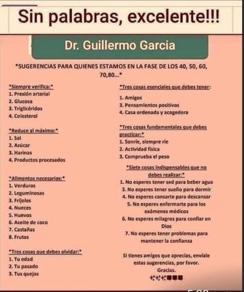 EXCELENTE MENSAJE PARA LAS PERSONAS QUE TIENEN MÁS DE 40 AÑOS.