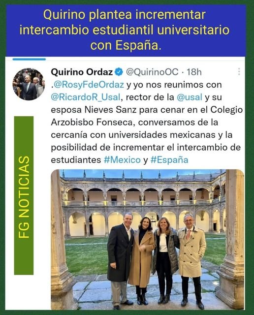 INCREMENTAR EL INTERCAMBIO ESTUDIANTIL UNIVERSITARIO CON ESPAÑA, BUSCA QUIRINO