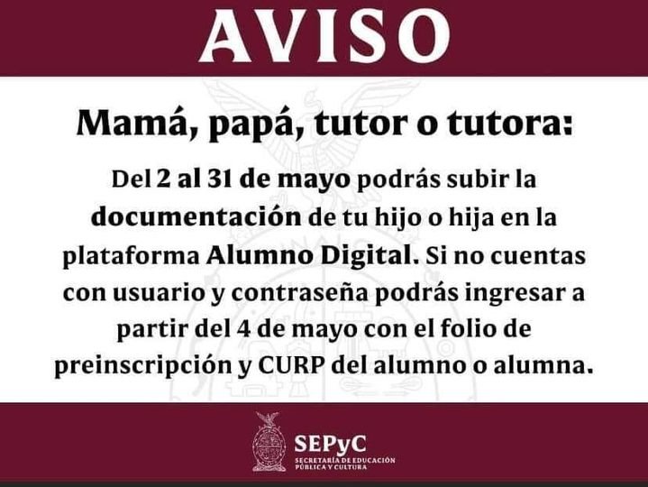 SEPYC INFORMA..
 ¡Atención padres de familia y tutores!
 Ya pueden ingresar a