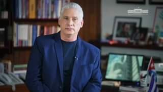 El Presidente de Cuba Miguel Diaz-Canel, agradece el apoyo de los líderes de l