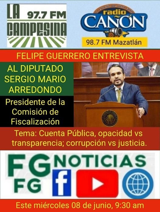NO TE PIERDAS ESTA ENTREVISTA EN FG NOTICIAS, AL FILO DE LAS 9:30 AM DE ESTE M
