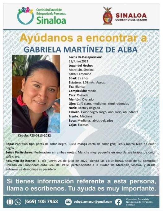 Familiares de la joven Gabriela piden el  apoyo de la ciudadanía para dar con su