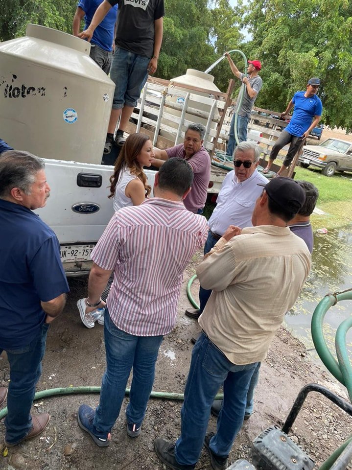 Rocha Moya acude a atender problema de agua potable en Pericos*