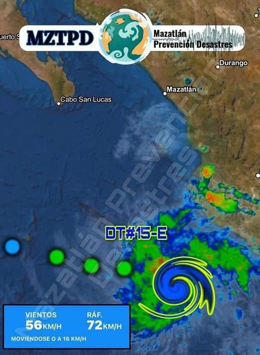 MÁS LLUVIAS PARA SINALOA; SE FORMA LA DEPRESIÓN TROPICAL