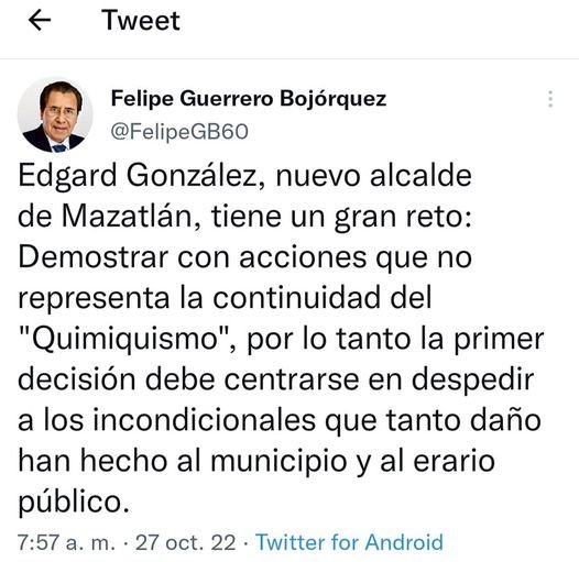 EL GRAN RETO DE EDGARD GONZÁLEZ, NUEVO ALCALDE DE MAZATLÁN.