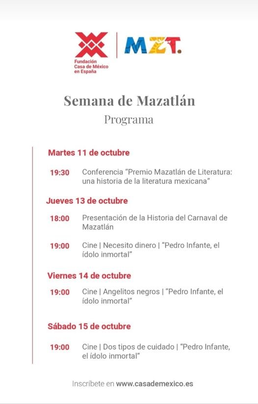 ESTA ES LA «AGENDA» DE MAZATLÁN EN LA SEMANA DE LA HISPANIDAD EN MADRID. TRES PE
