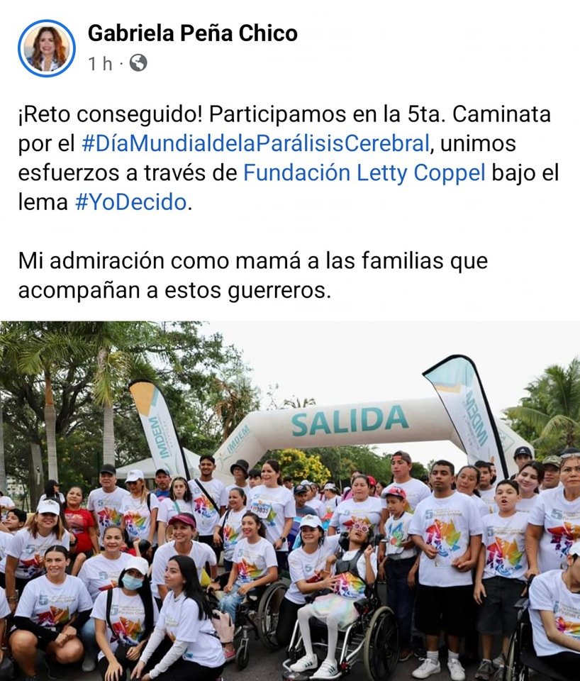 GABRIELA PEÑA CHICO UNE ESFUERZOS A TRAVÉS DE LA FUNDACIÓN LETY COPPEL, EN LA QU