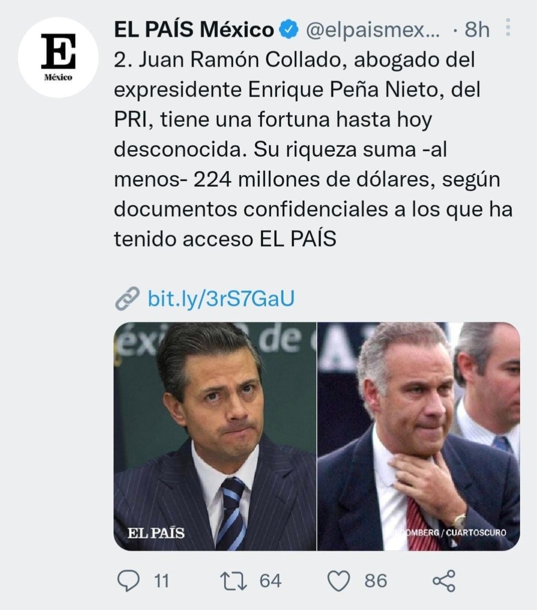 Juan Ramón Collado, el abogado de Enrique Peña Nieto posee una fortuna valuada e