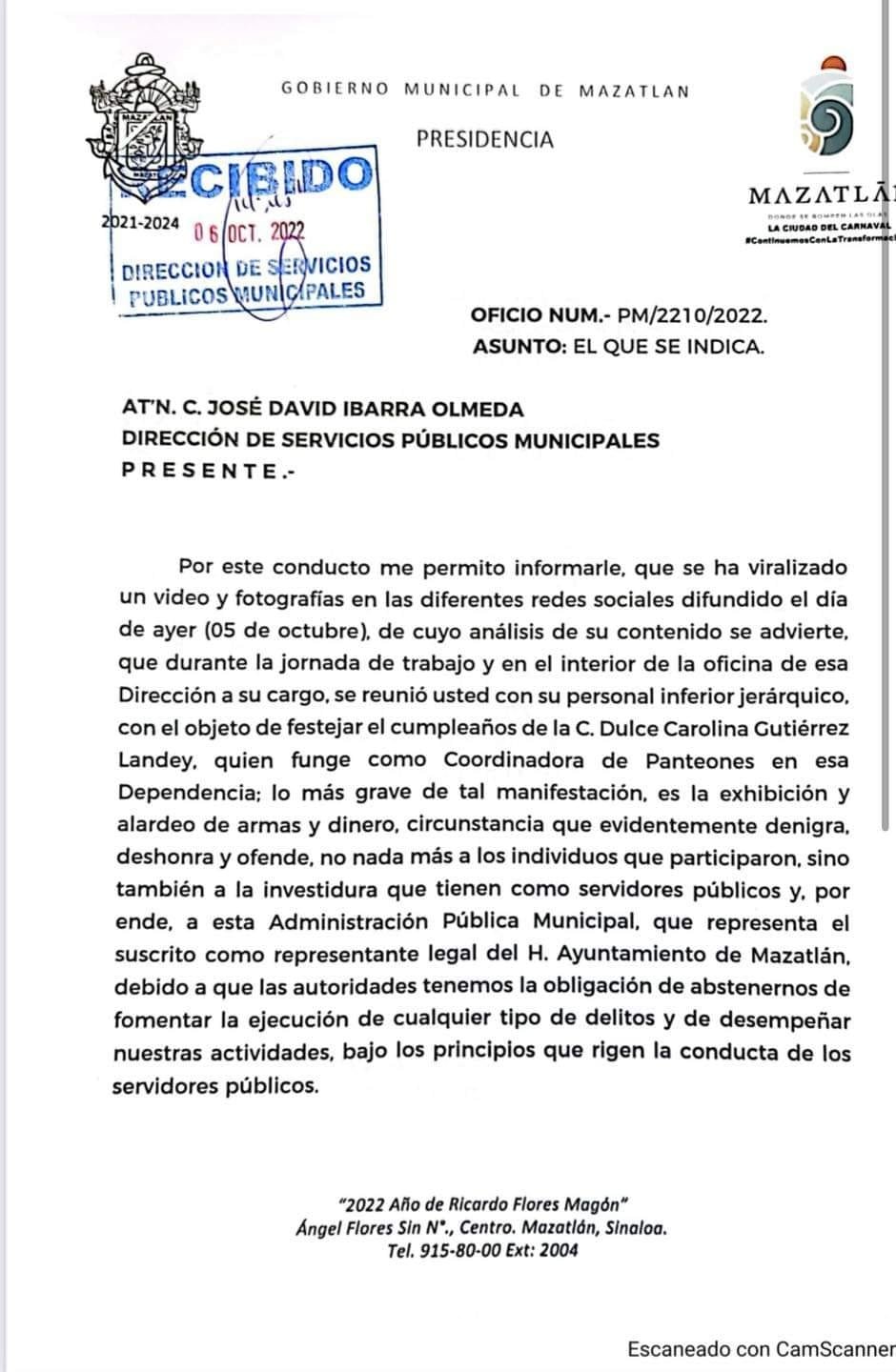 SOLO UN «ENÉRGICO EXTRAÑAMIENTO», DISPUSO EL «QUÍMICIO» BENÍTEZ CONTRA EL FUNCIO