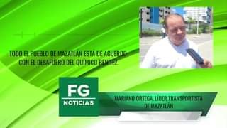 TODO EL PUEBLO DE MAZATLÁN ESTÁ DE ACUERDO CON EL DESAFUERO DEL QUÍMICO BENÍTEZ: