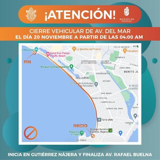 *Informa Tránsito Municipal sobre cierre a la circulación por desfile del 112 an