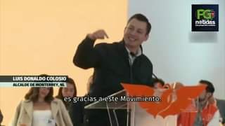 EN CADA EVENTO LO OVACIONAN Y LE GRITAN ¡PRESIDENTE! ¡PRESIDENTE! PERO COLOSIO N