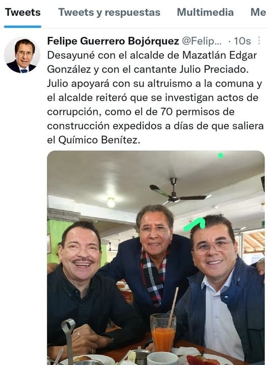 ENCUENTRO CON EL ALCALDE DE MAZATLÁN EDGAR GONZÁLEZ Y EL CANTANTE JULIO PRECIADO