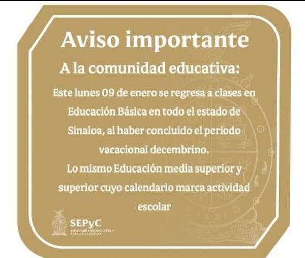 #AvisoImportante