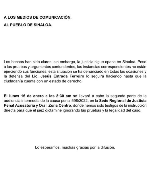 ESTE LUNES, AUDIENCIA INTERMEDIA SOBRE EL CASO DE JESÚS ESTRADA FERREIRO.