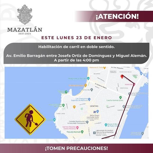 *Habilitarán carril de sur a norte de Emilio Barragán en doble sentido por  inte