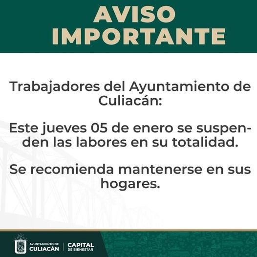 SUSPENDEN LABORES EN CULIACÁN ANTE LA GRAVE SITUACIÓN DE VIOLENCIA QUE SE REGIST