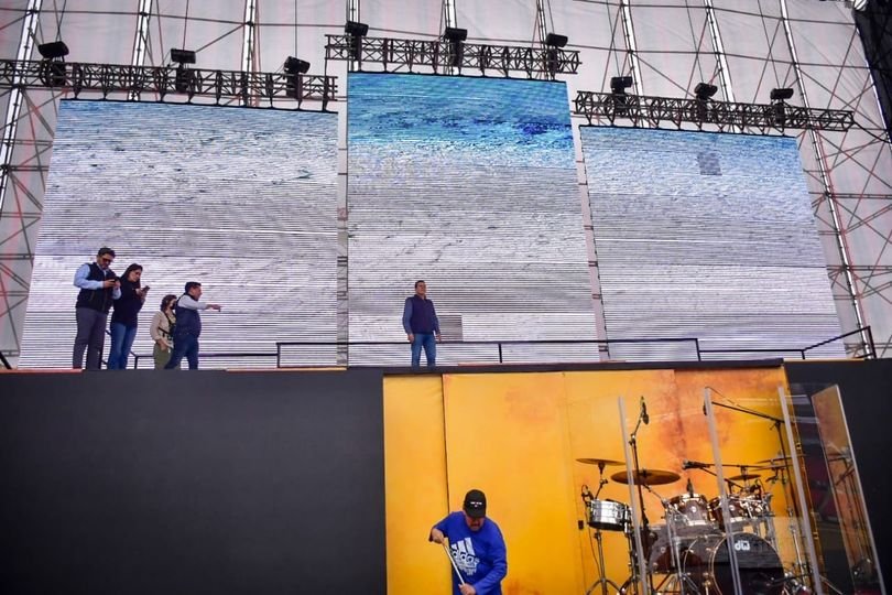 *Alcalde supervisa instalaciones en el Teodoro Mariscal previo a la primera coro *Alcalde supervisa instalaciones en el Teodoro Mariscal previo a la primera coro