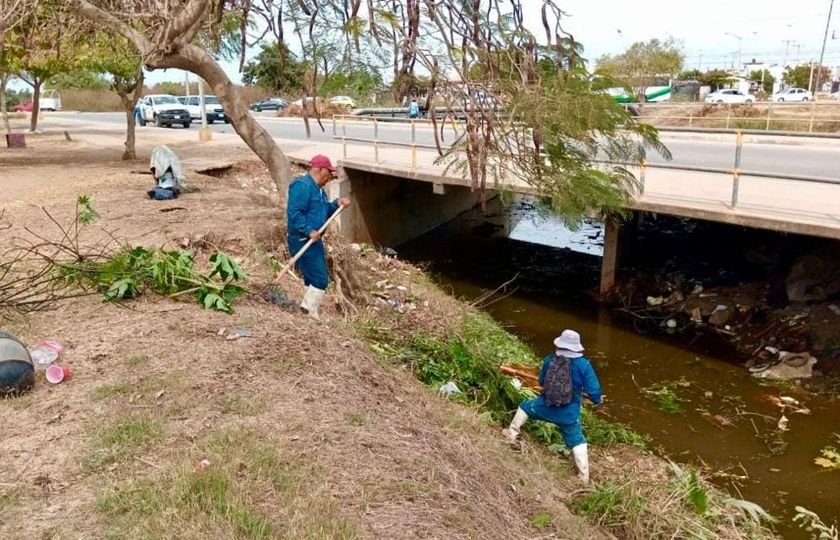 *Obras públicas trabaja en programa intenso de limpieza en canales pluviales pre