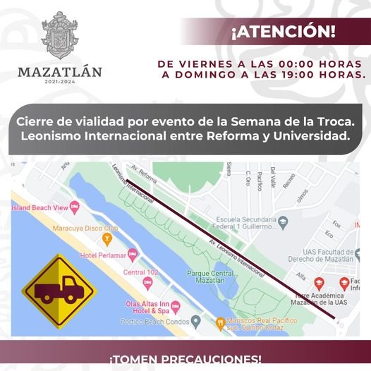 *Por evento de la Semana de la Troca, cerrarán la Avenida Leonismo Internacional