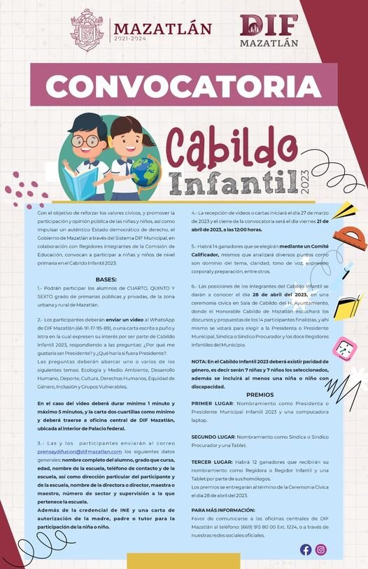 *Invitan Sistema DIF Mazatlán y Gobierno Municipal a niñas y niños del puerto a *Invitan Sistema DIF Mazatlán y Gobierno Municipal a niñas y niños del puerto a