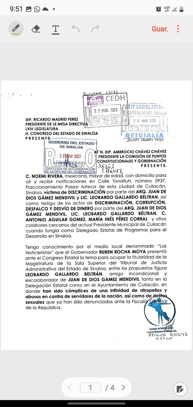 NOEMI RIVERA, CIUDADANA QUE ENTREGÓ AL PRESIDENTE LÓPEZ OBRADOR CARPETA QUE CONT