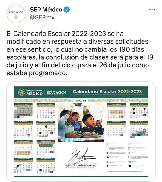 SEP elimina megapuente de junio por cambios en Calendario Escolar 2022-2023,
