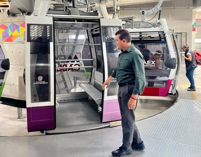 *Visita Edgar González Mexicable, en el Estado de México.*