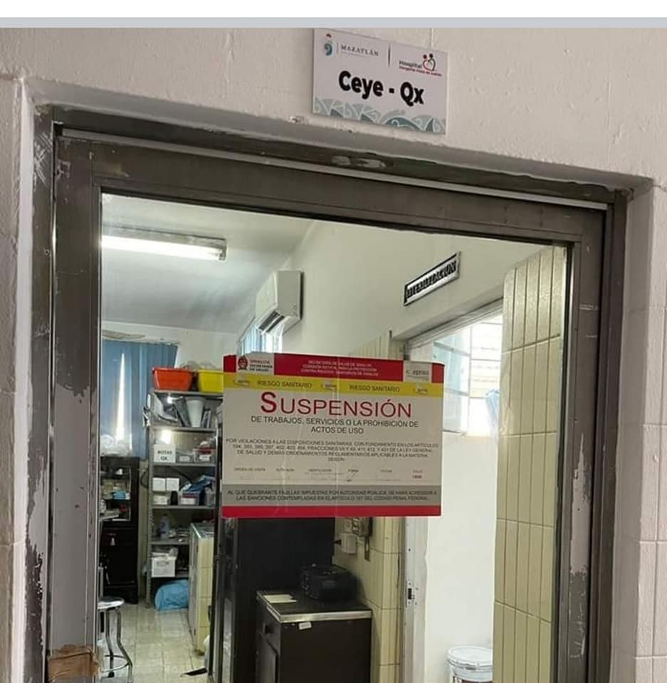 DE ÚLTIMA HORA.  LA COEPRIS CLAUSURA EL QUIRÓFANO Y SALA DE MATERNIDAD DEL HOSPI