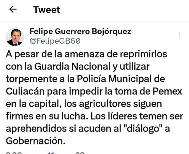 PRODUCTORES AGRÍCOLAS EN PIE DE LUCHA A PESAR DE LAS AMENAZAS DE REPRIMIRLOS.