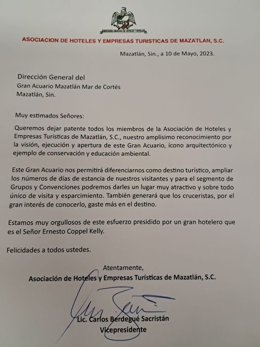 RECONOCEN HOTELEROS EL ESFUERZO Y LA VISIÓN DE ERNESTO COPPEL PARA CONSTRUIR EL