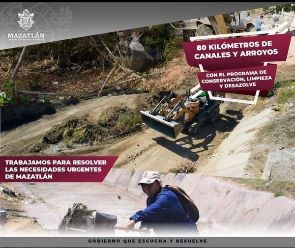 CONSERVACIÓN, LIMPIEZA Y DESAZOLVE  DE MÁS DE 80 KILÓMETROS DE CANALES Y ARROYOS