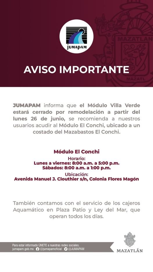AVISO IMPORTANTE