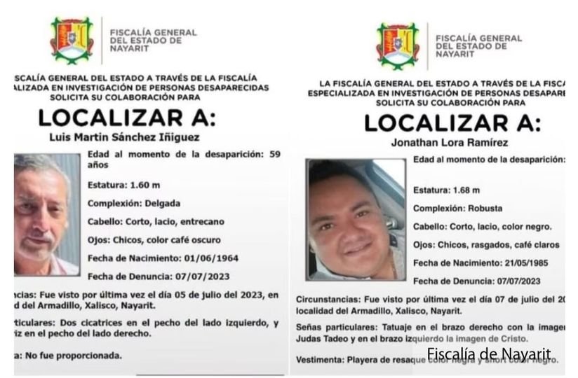 DESAPARECEN DOS PERIODISTAS EN NAYARIT. DESAPARECEN DOS PERIODISTAS EN NAYARIT.