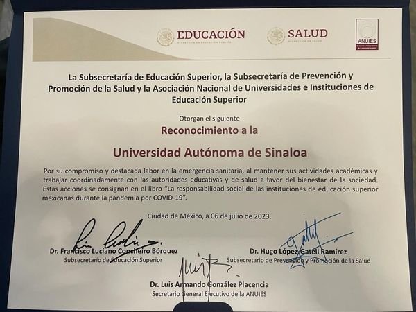 En plena persecución política en su contra, la UAS es reconocida por el Gobierno